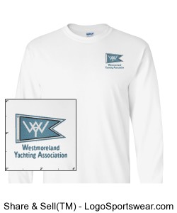 Gildan Adult Ultra Cotton Long Sleeve T-Shirt Embroidered Logo Design Zoom